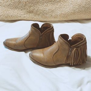 Cute fringed ankle boots